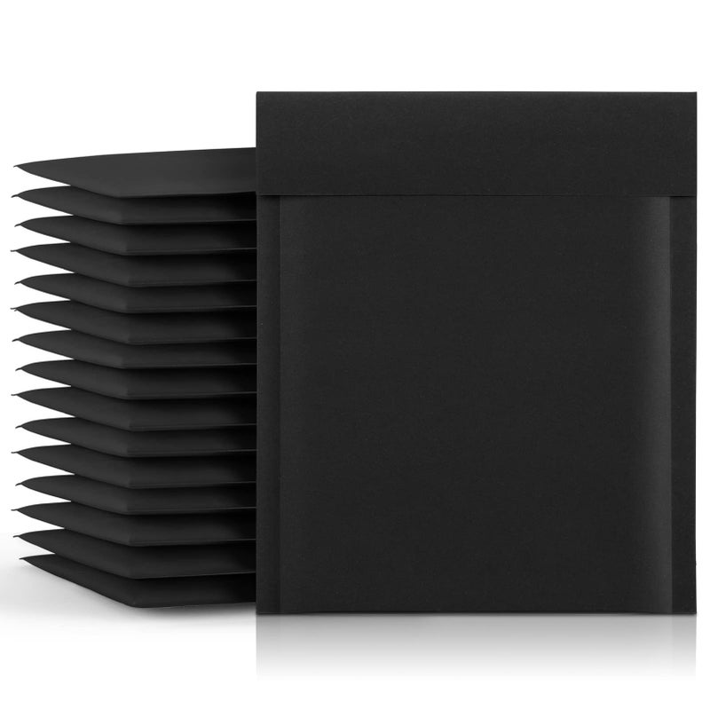 Fuxury Kraft Bubble Mailer 8.5x12 Inch 25 Packï¼ŒStrong Adhesion Padded Envelopes,Self Seal Bubble Envelopes, Waterproof Cushioned Padded Mailers Packaging for Small Business,Bulk Black - Image 1